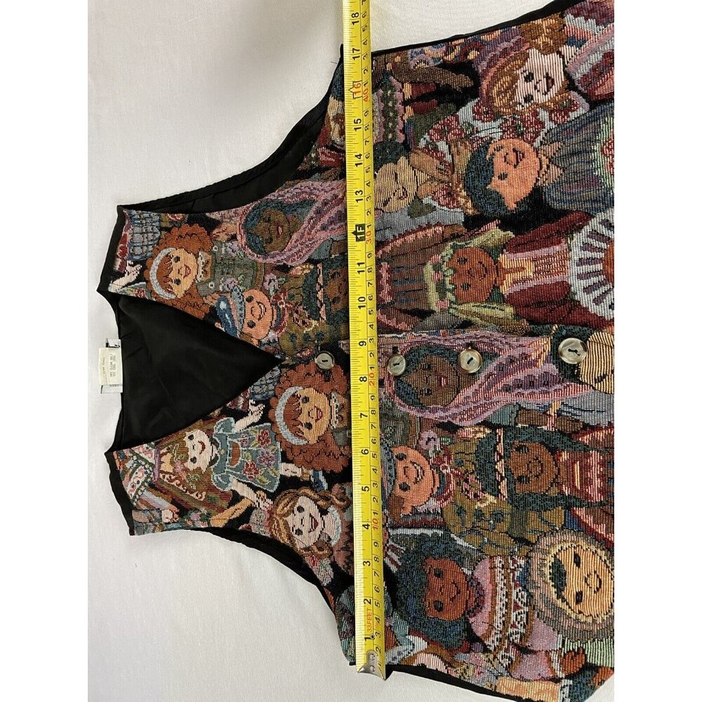 Vintage Mirrors Womens S Children Small World Vest Embroidered - Picture 8 of 9